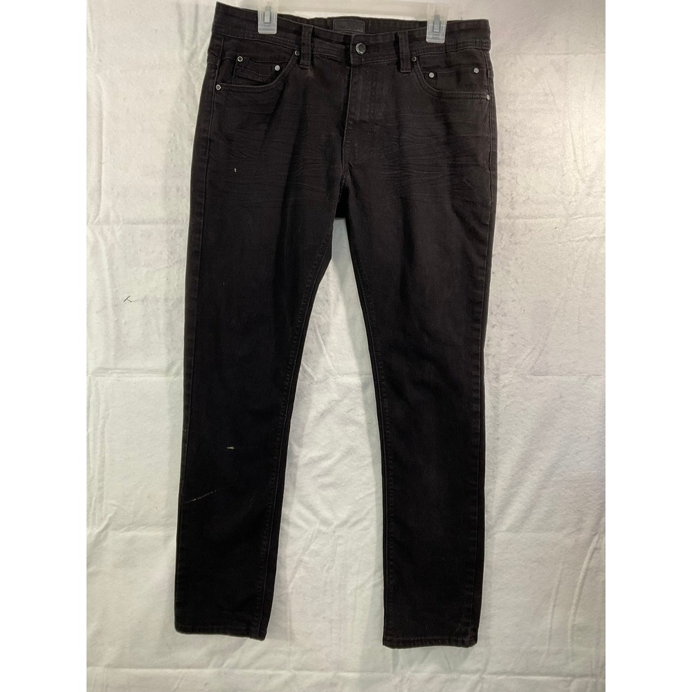 Steve's Jeans Slim Straight Men 33x32 Black Denim SU9AABALEF Stretch Pants